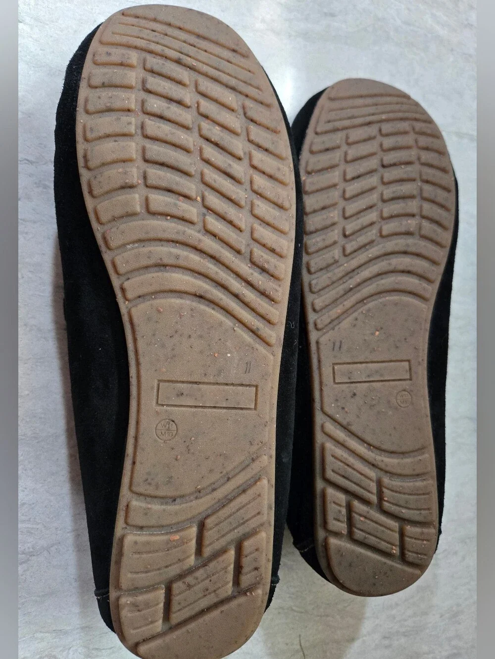 Cloud Nine Black Suede Moccasin Slippers